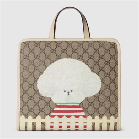 gucci children's dog print tote bag|Gucci Children's dog print tote bag.